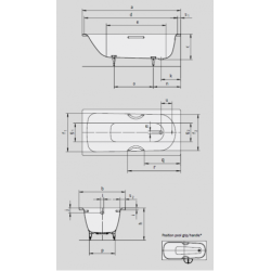 Vonia Kaldewei Cayono Star 160x70 cm, su perlo efektu