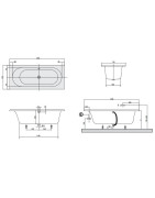 Vonia Villeroy Boch Loop&Friends Duo Oval 170x75 cm