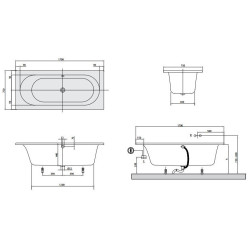 Vonia Villeroy Boch Loop&Friends Duo Oval 170x75 cm