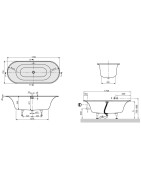 Vonia Villeroy Boch Cetus 175x75 cm, ovali