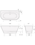 Vonia Paa Deco Wall 166x81 cm, laisvai statoma