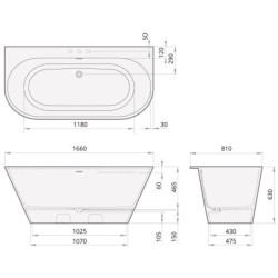 Vonia Paa Deco Wall 166x81 cm, laisvai statoma