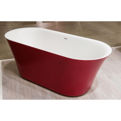 Poliruota akmens masės vonia Balteco Fiore, 157x72x61 cm