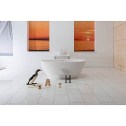 Akmens masės vonia Balteco Flo, 169x84x63 cm, poliruota