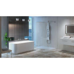 Akmens masės vonia Balteco Gamma, 159x71x64 cm, poliruota