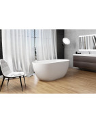 Akmens masės vonia Balteco Halo, 169x72x64 cm, dažytais šonais