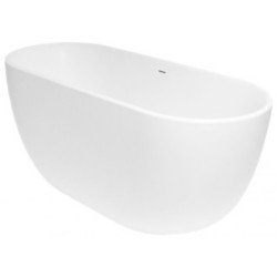 Akmens masės vonia Balteco Halo, 169x72x64 cm, juodais šonais