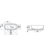 Vonia Laufen Pro 165x75 cm, laisvai statoma, ovali