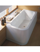 Vonia Duravit Happy D.2 180x80 cm, su panele ir kojomis, kairė