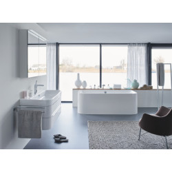 Vonia Duravit Happy D.2 180x80 cm, su panele ir kojomis, kairė