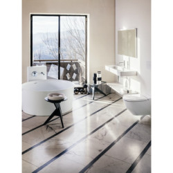 Vonia Laufen Val 130x130 cm, apvali, laisvai statoma