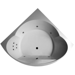 Vonia Balteco Metro 155x155 cm, su apdaila E17, masažinė