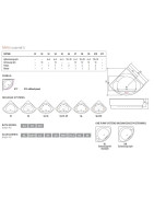 Vonia Balteco Metro 155x155 cm, su apdaila E17, masažinė