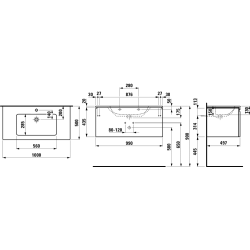 Spintelės ir praustuvo komplektas Laufen Pro S, grafitas