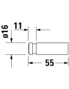 Kabliukas Duravit D-Code, viengubas, chromuotas