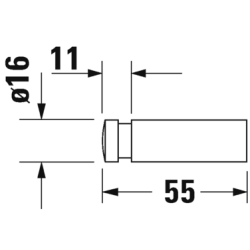 Kabliukas Duravit D-Code, viengubas, chromuotas