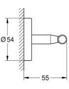 Kabliukas Grohe BauCosmopolitan, 54x55 mm, dvigubas