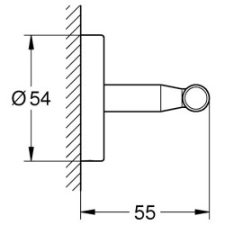 Kabliukas Grohe BauCosmopolitan, 54x55 mm, dvigubas