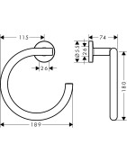 Žiedinė rankšluosčių pakaba Hansgrohe Logis Universal