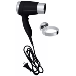 Plaukų džiovintuvas su laikikliu Bemeta Hotel, juodas