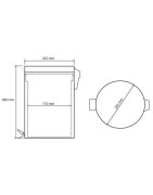Šiukšliadėžė Bemeta Hotel, 20 l, su dangčiu