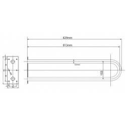 Atrama Bemeta Help, 813 mm, stacionari, poliruota