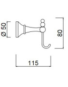 Kabliukas Giulini Lilium, chromuotas