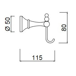 Kabliukas Giulini Lilium, chromuotas