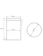 Šiukšliadėžė Bemeta Hotel, 30 l, su dangčiu