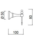Kabliukas Giulini Lilium, chromuotas, dvigubas