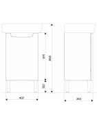 Spintelė praustuvui Geberit Kolo Rekord, 40 cm, balta