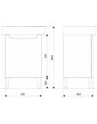 Spintelė praustuvui Geberit Kolo Rekord, 50 cm, balta