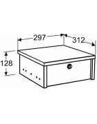 Vidinis stalčius Ido Glow, pilkas, aukštai spintelei