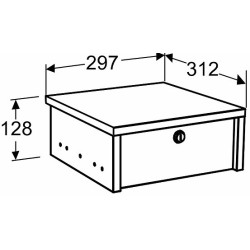 Vidinis stalčius Ido Glow, pilkas, aukštai spintelei