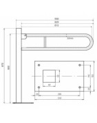 Atrama Bemeta Help, 813 mm, atlenkiama, balta