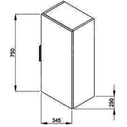 Spintelė Jika Cube, tamsaus ąžuolo spalvos
