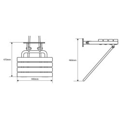 Dušo kėdutė Bemeta Help, iš nerūdijančio plieno