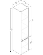 Ūkinė spintelė Kamė City 120D, pilko ąžuolo spalvos