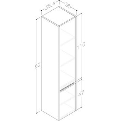 Ūkinė spintelė Kamė City 120D, pilko ąžuolo spalvos