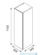 Ūkinė spintelė Oristo Opal 30 cm, balta