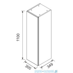 Ūkinė spintelė Oristo Opal 30 cm, balta