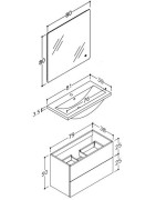 Spintelė praustuvui Kamė Duet, juodo ąžuolo spalvos