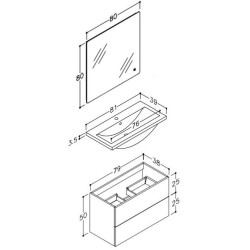 Spintelė praustuvui Kamė Duet, juodo ąžuolo spalvos