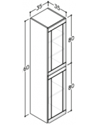 Ūkinė spintelė Kamė Adagio, matinės baltos spalvos