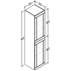 Ūkinė spintelė Kamė Adagio, matinės baltos spalvos