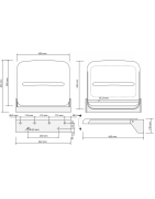 Dušo sėdynė Bemeta Help, iš nerūdijančio plieno