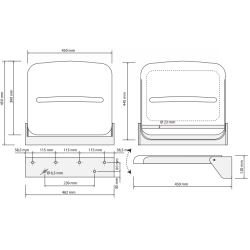 Dušo sėdynė Bemeta Help, iš nerūdijančio plieno