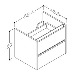 Praustuvo spintelė Kamė City 60, juodo ąžuolo spalvos