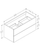 Praustuvo spintelė Kamė Gama 100, baltos spalvos