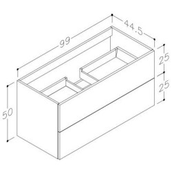 Praustuvo spintelė Kamė Gama 100, baltos spalvos